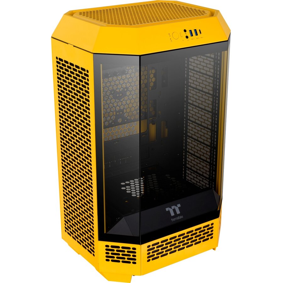 Carcasa The Tower 300, tower case (dark yellow, tempered glass)