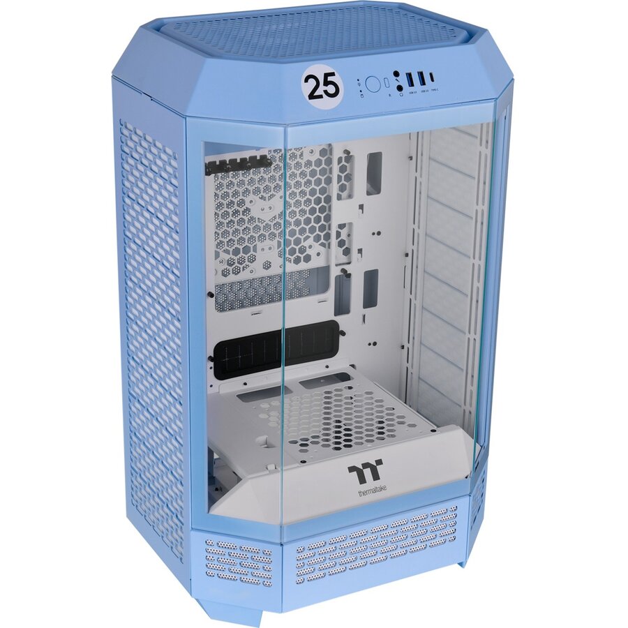 Carcasa The Tower 300, tower case (light blue, tempered glass)