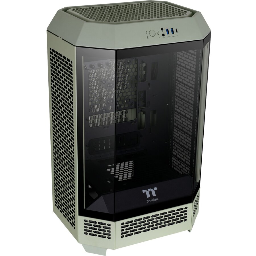 Carcasa The Tower 300, tower case (light green, tempered glass)