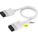 iCUE LINK cable, 200mm, straight (white, 2 pieces)