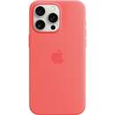 silicone case with MagSafe, mobile phone case (light red, iPhone 15 Pro Max)