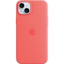 silicone case with MagSafe, mobile phone case (light red, iPhone 15 Plus)