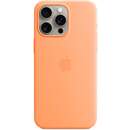 silicone case with MagSafe, mobile phone case (light orange, iPhone 15 Pro Max)