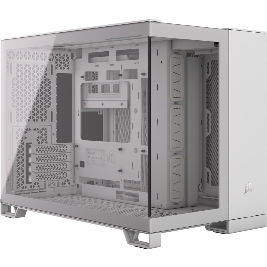 2500X, tower case (white, tempered glass)