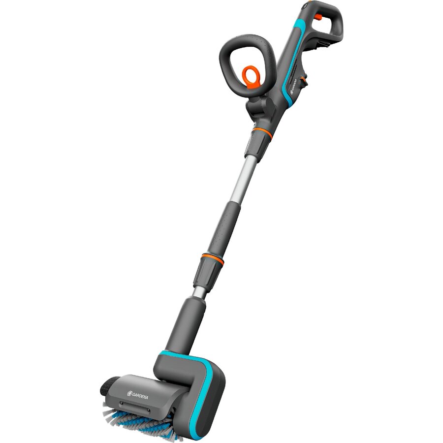 cordless multi-cleaner AquaBrush Patio 18V P4A solo, hard floor cleaner (grey/turquoise, without battery and charger, POWER FOR ALL ALLIANCE...