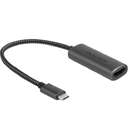 USB adapter, USB-C male > HDMI female (DP Alt Mode) (grey, 20cm, 8K + HDR)