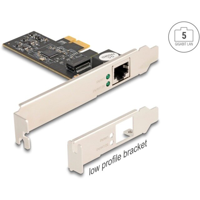 Controller PCI Express x1 Card for 1 x RJ45 5 Gigabit LAN RTL8126