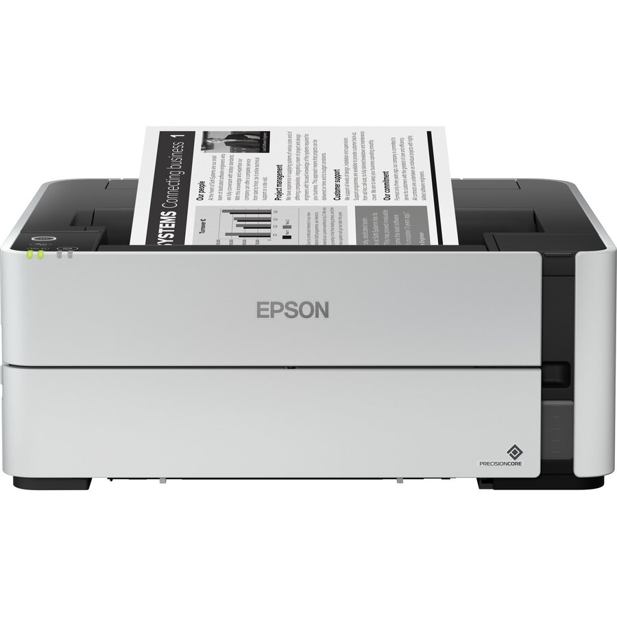 Imprimanta Inkjet EcoTank ET-M117 Monocrom A4 USB LAN WLAN Alb