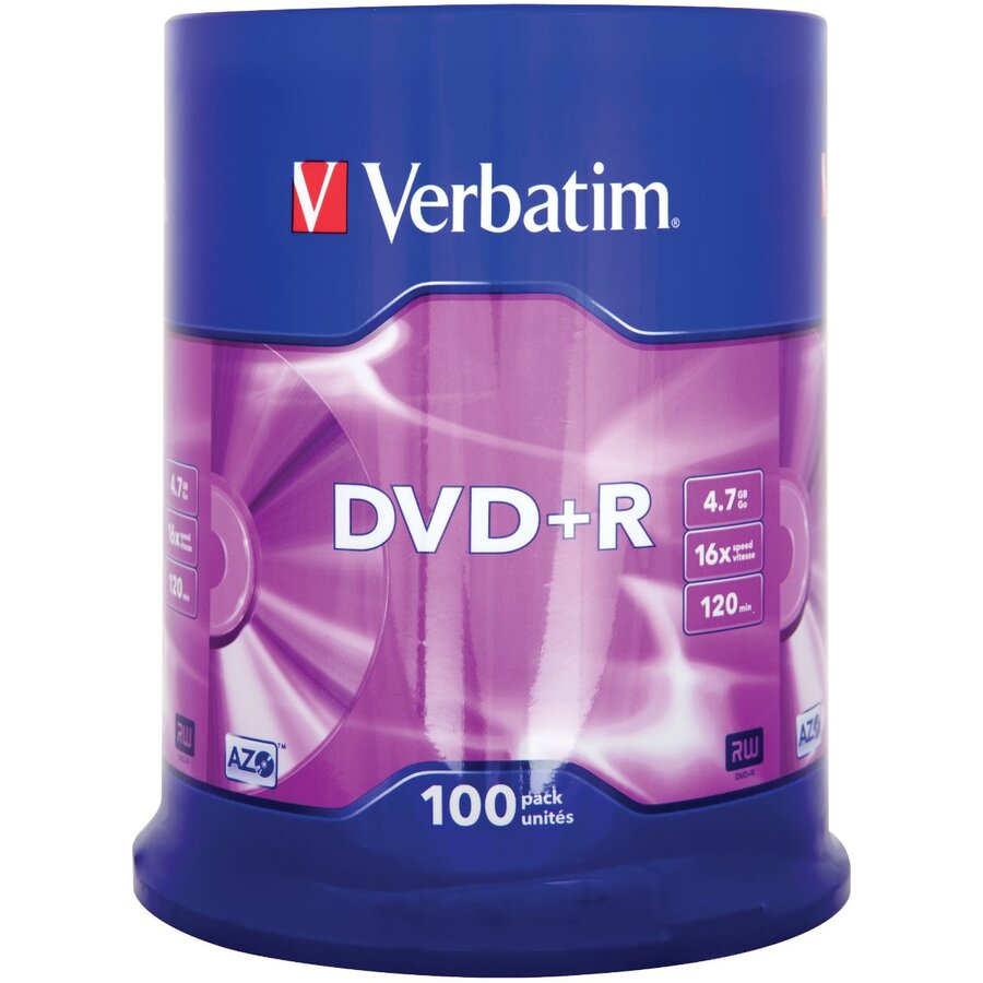Mediu optic DVD+R 16x 4.7GB 100buc