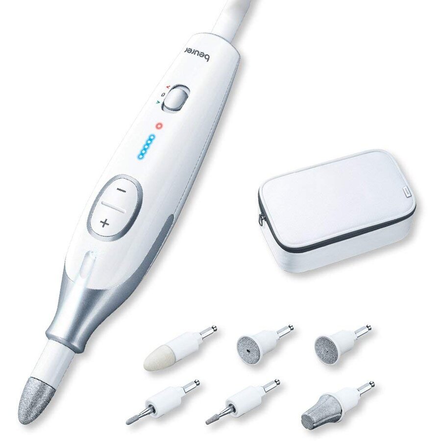 MP 42 manicure / pedicure set - nail care - white / silver