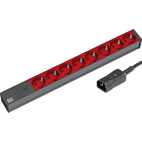 power strip 19  1HE 333.538 - 8xPockets 1xFUSE 10A