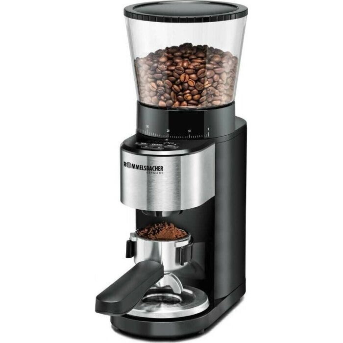 coffee grinder EKM 500 (black / stainless steel, integrated precision scale)