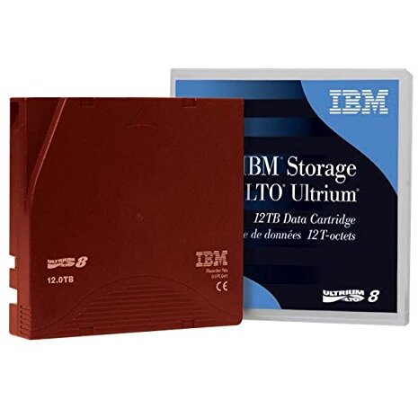 Hard disk LTO8 medium 30 TB, streaming media (dark red)