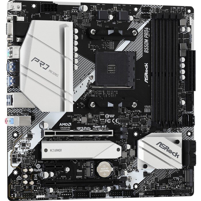 Placa De Baza Asrock B550M Pro4 Socket AM4 — imaginea 3