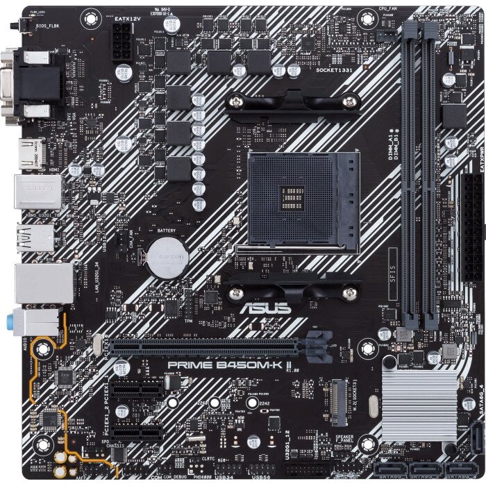 Placa de baza PRIME B450M-K II - Socket AM4 - motherboard