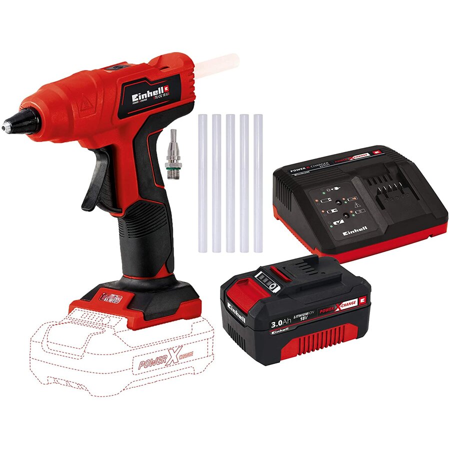 Pistol De Lipici Fierbinte TE-CG 18 Li-Solo 18V Fara Fir Rosu