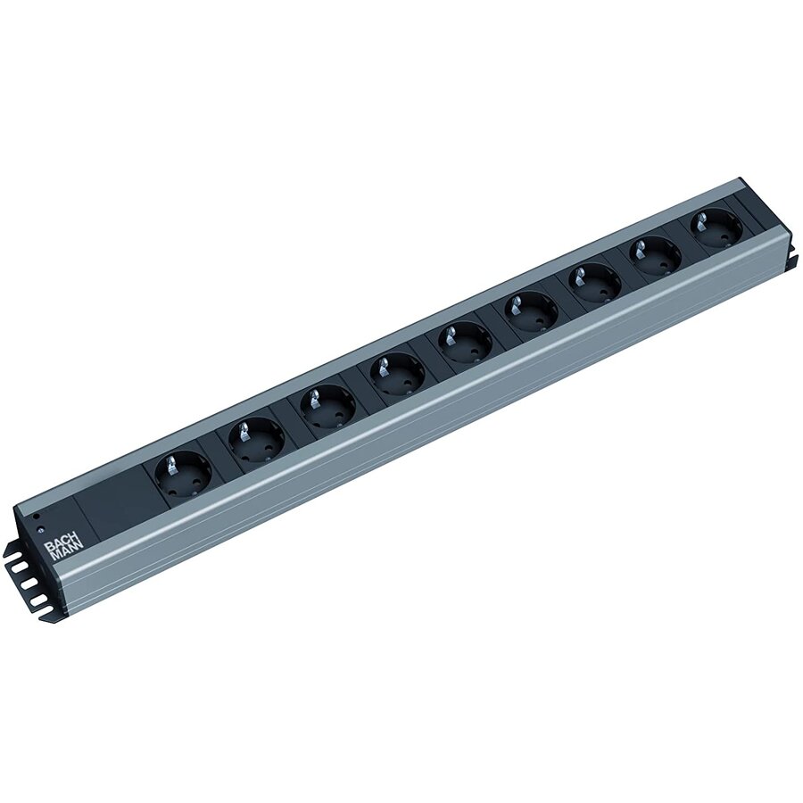 90 craftsman strip, 9-way socket strip (black/grey, 2 meters)