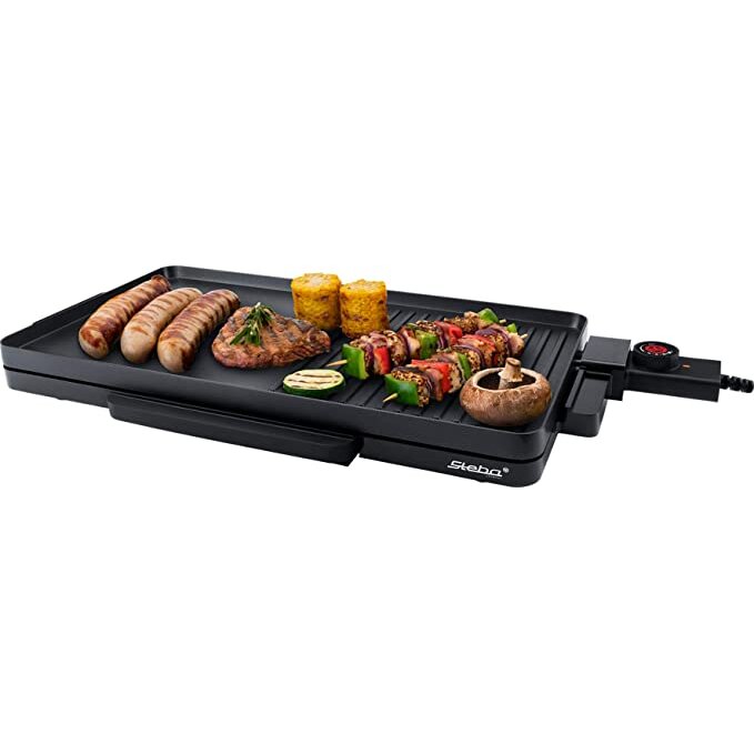 Gratar electric BBQ table grill VG 30 Slim, electric grill (black, 2200 watts)