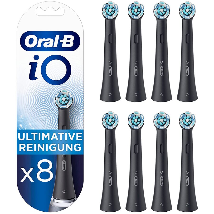 Oral-B iO Ultimate Cleansing Pack of 8, brush heads (black)