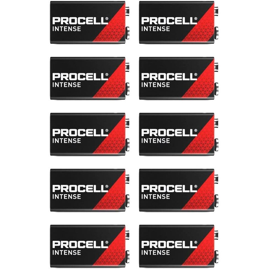 Procell Alkaline Intense Power 9V, battery (10 pieces, E block (9 volt block))