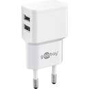 dual USB charger 2.4 A (white)