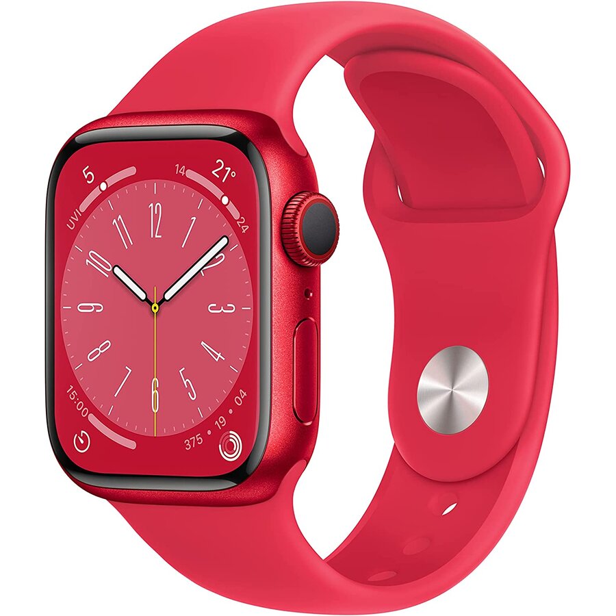 Smartwatch Watch Series 8 Smartwatch (red, 41mm, Sport Band, Aluminum Case, Lte) Mnj23fd/a
