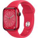 Watch Series 8 Smartwatch (red, 41mm, Sport Band, Aluminum Case, LTE) MNJ23FD/A
