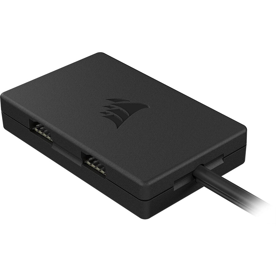 Hub USB USB 2.0 hub internal, USB 9pin header socket > 4x 9pin header, USB hub (black, cable length 450mm)