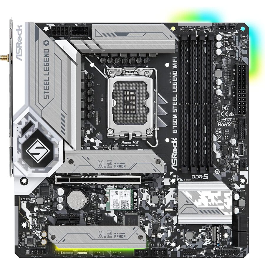 Placa De Baza Asrock B760M Steel Legend WiFi 1700 — imaginea 2