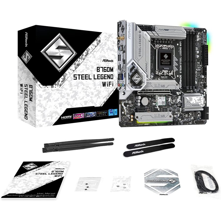 Placa De Baza Asrock B760M Steel Legend WiFi 1700 — imaginea 5