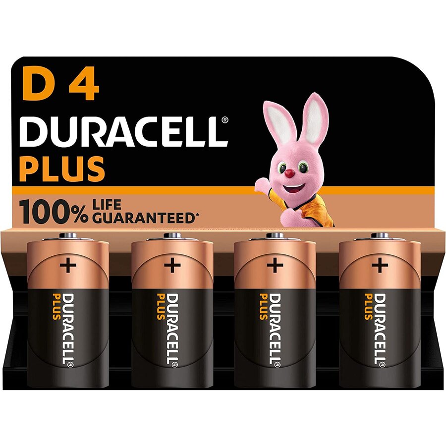 Plus D, battery (4 pieces, D)