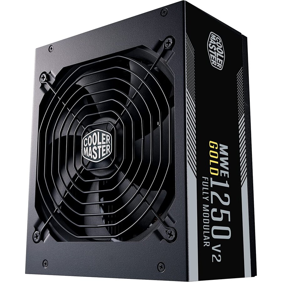 Cooler Master MWE Gold 1250 - V2, PC power supply (black, 4x PCIe, cable management, 1250 watts)