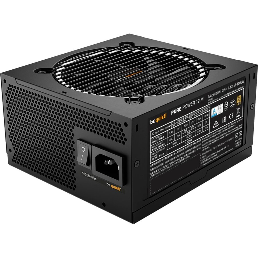 Sursa Pure Power 12M 1200W, PC power supply (black, 5x PCIe, cable management, 1200 watts)