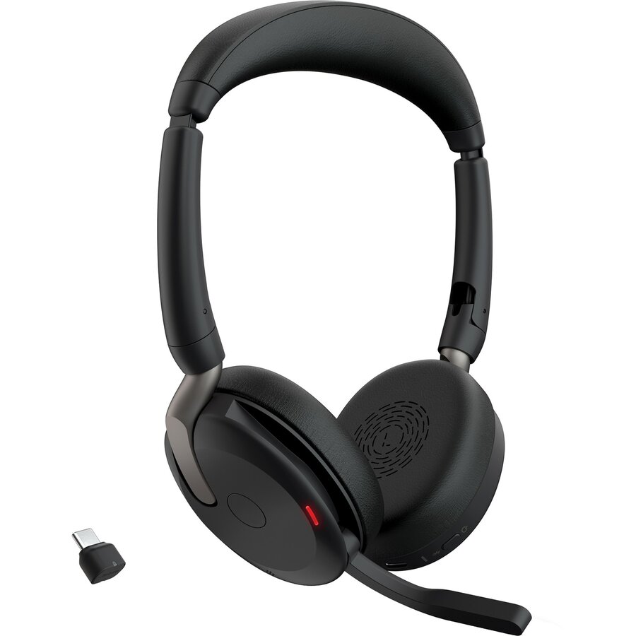 Casti Evolve2 65 Flex Duo Wlc, With Charging Pad, Headset (black, Stereo, Uc, Usb-c, Link380c)