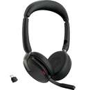 Evolve2 65 Flex Duo WLC, with charging pad, headset (black, stereo, UC, USB-C, Link380c)