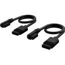 iCUE LINK slim cable, 200mm, 90 angled (black, 2 pieces)