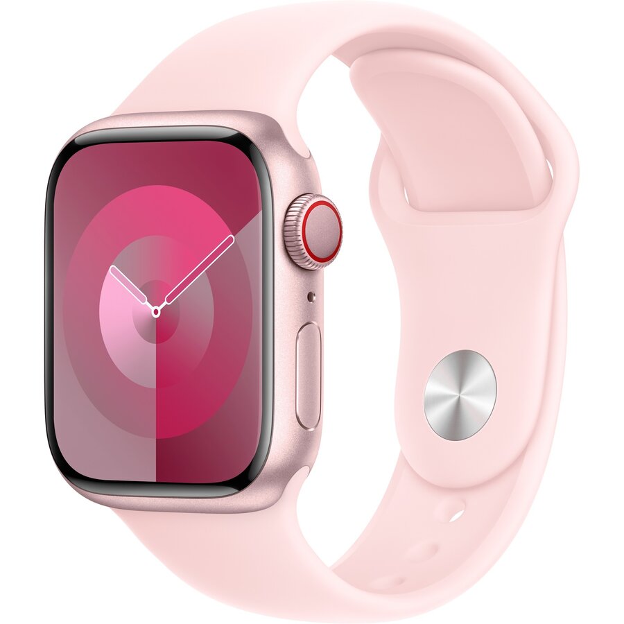 Smartwatch Watch Series 9, Smartwatch (silver/rosé, Aluminum, 41 Mm, Sports Bracelet, Cellular)