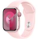 Watch Series 9, Smartwatch (silver/rosé, aluminum, 41 mm, sports bracelet, cellular)