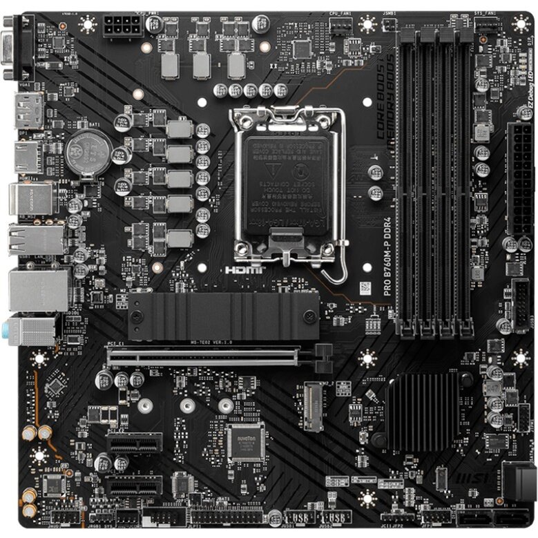 Placa de baza PRO B760M-P - Socket 1700 - motherboard (black)