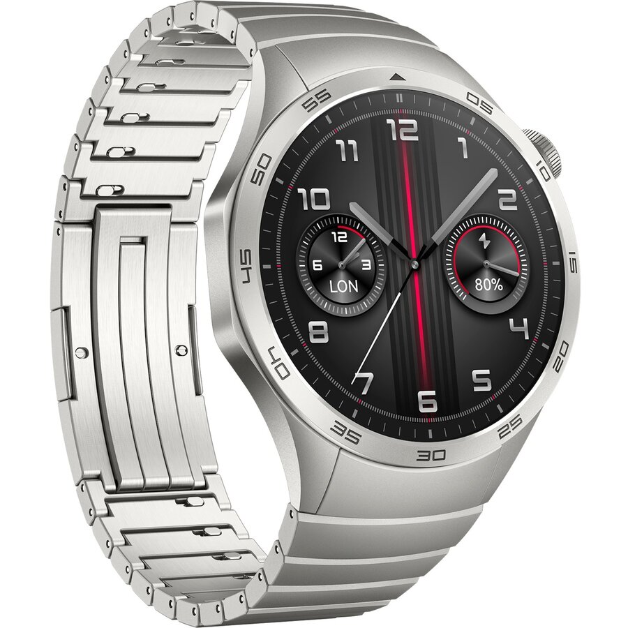 Smartwatch Watch Gt4 46mm (phoinix-b19m), Smartwatch (silver, Stainless Steel Bracelet)