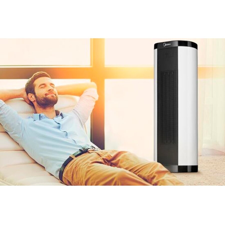 Aeroterma Midea fan heater NTH20-17BR (white/black, 2,000 watts) — imaginea 2