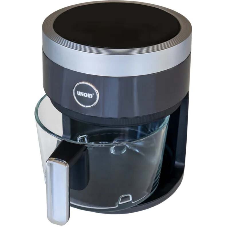 Friteuza hot air fryer glass 58695 (stainless steel (brushed)/black 1200 watts)