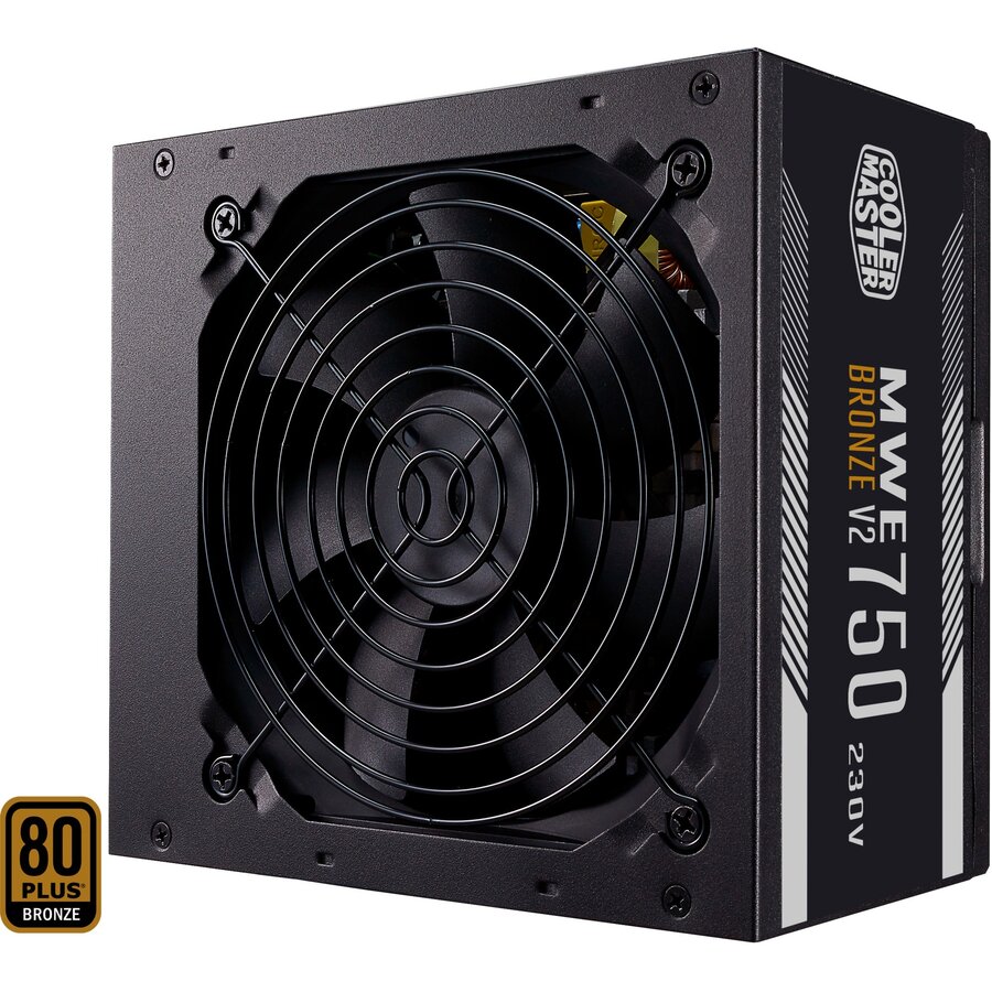 Cooler Master MWE 750 Bronze V2 230V, PC power supply (black, 4x PCIe, 750 watts)