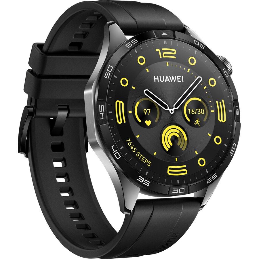 Smartwatch Watch GT4 46mm (Phoinix-B19F), smartwatch (black, black fluoroelastomer strap)