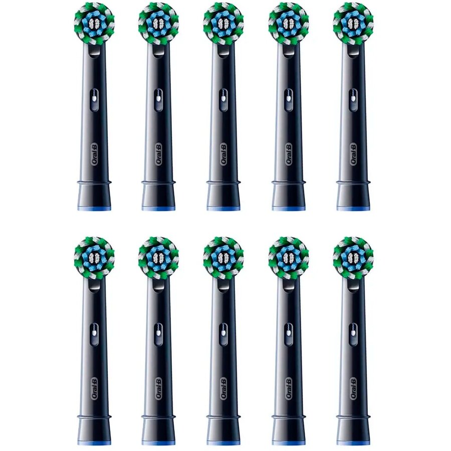 Oral-B Pro Cross Action brush heads pack of 10 (black)