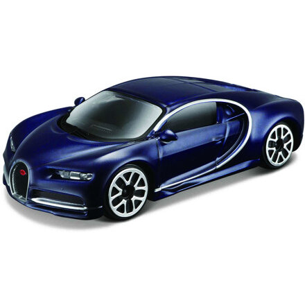 Macheta BBURAGO Mașinuță Street Fire 1:43 Bugatti Chiron BB30010B-30348 Albastru Închis Metalizat