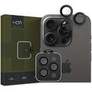 Sticla Securizata Full Glue Neagra Camera spate HOFI CamRing PRO+ pentru Apple iPhone 15 Pro Max / 15 Pro