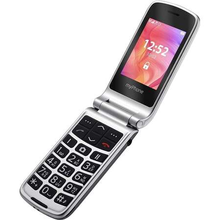 Telefon Mobil MyPhone Rumba 2 Cu Clapeta Single Sim 2G 0.3Mp 800mAh Negru/Argintiu