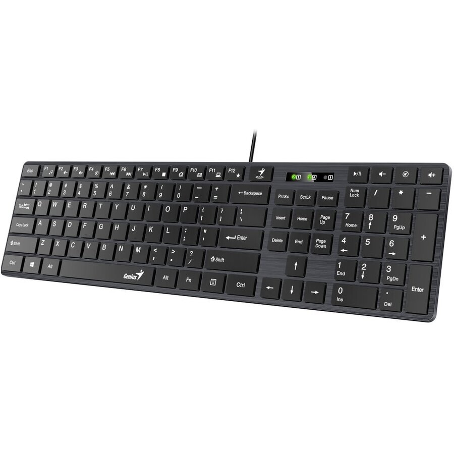 Tastatura USB SlimStar 126 31310017400 Negru