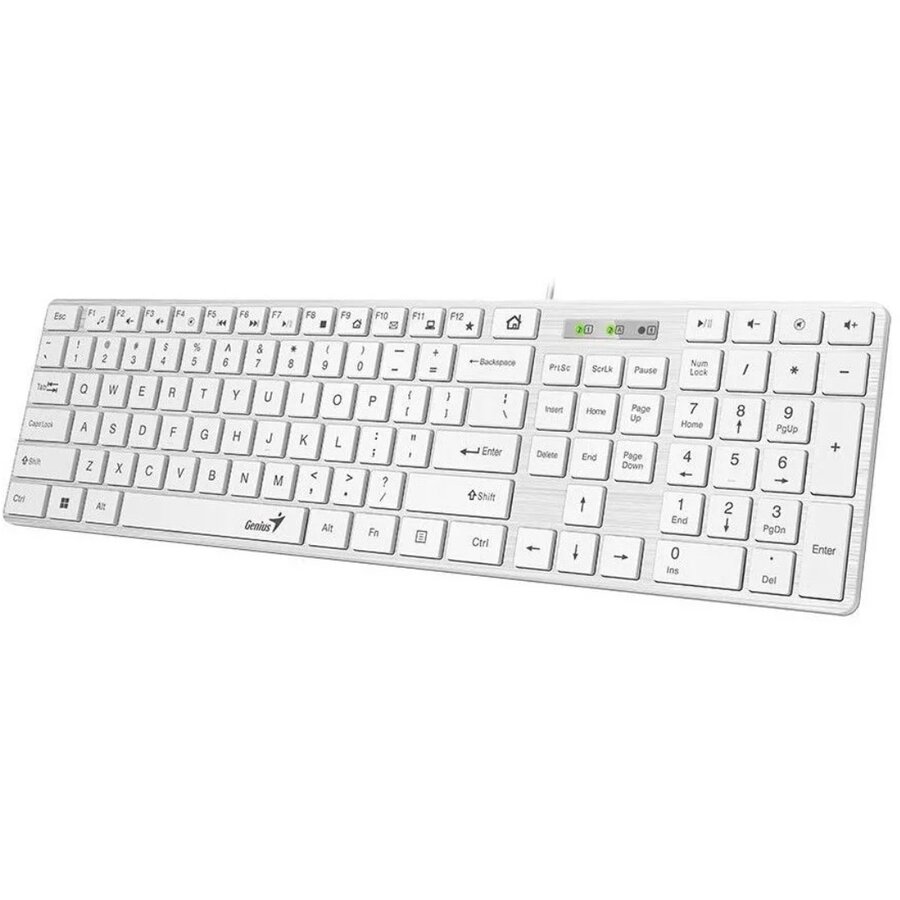 Tastatura USB Multimedia SlimStar 126 31310017408 Alb